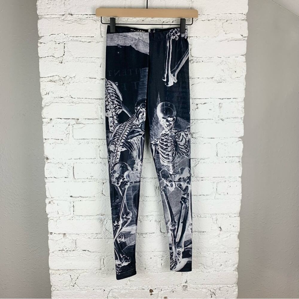 Blackmilk Black Resurrection Skeleton Leggings Small